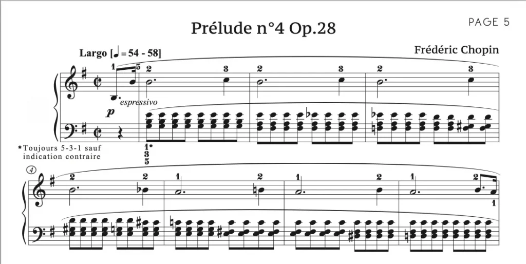 Partition musicale incluse dans le fichier PDF