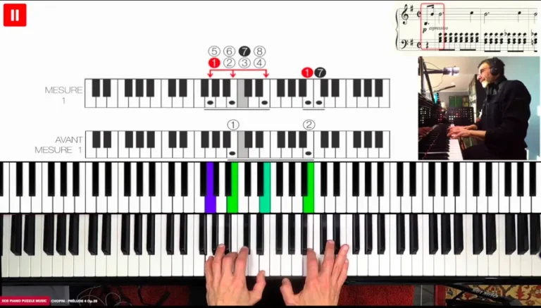 Indication Pause pour arrêter la vidéo et vous exercer
